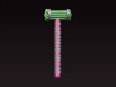 fantasy battle hammer Low-poly 3D model