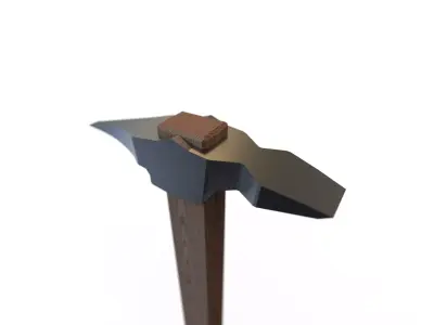 Realistic Pickaxe 3D Model     Game Ready Free 3D model