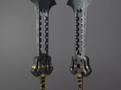 Axesword Low-poly 3D model