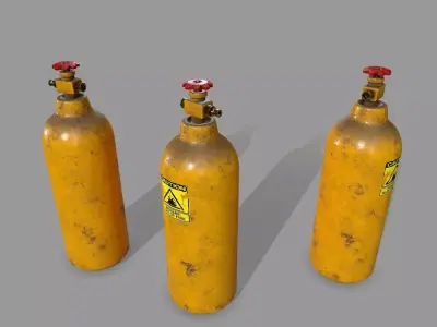 Oxygen Tank Low-poly 3D model buy