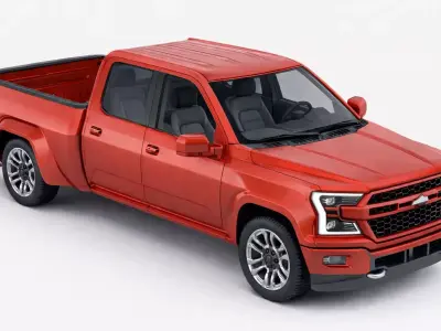 Generic Pickup Clean All-Purpose Utility Truck 02 3D model