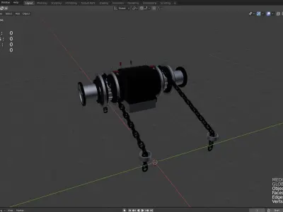 Anchor Winch Boat or ship 3D model