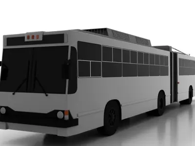 Trolleybus Kiyv-12-00 Low Low-poly 3D model