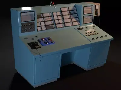 Old Industrial Control Panel 3D model
