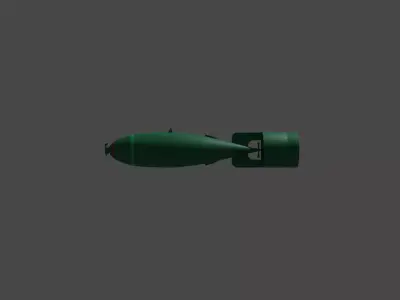 British Explosive Ordnance General Purpose 500lb Bomb Mk IV Low-poly 3D model
