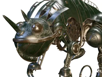 Chameleon steampunk chamelon 3D model