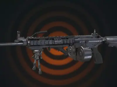 Heavy Squad Automatic Weapon  Iron Behemoth 3D model