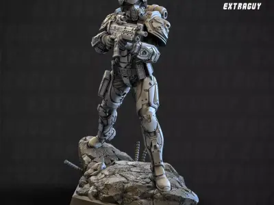  Femme Pilot 100mm and 32mm 3D print model