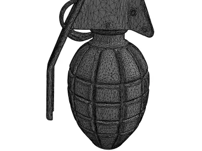 Military Fragmentation Hand Grenade Low-poly 3D model