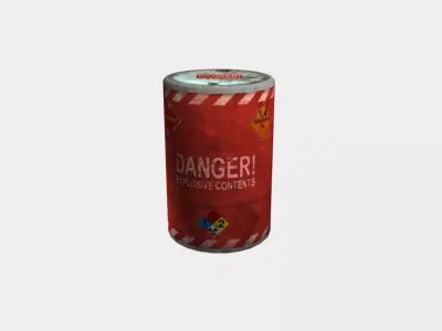 Explosive Barrel Free 3D model