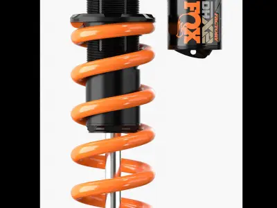 FOX DHX2 coil shock Low-poly 3D model