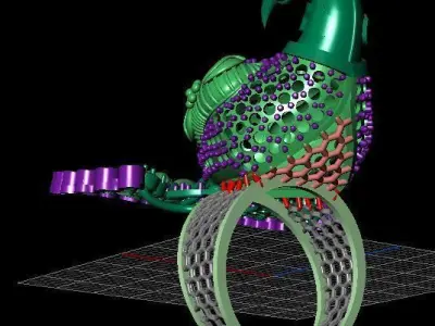  peacock ring   3D print model