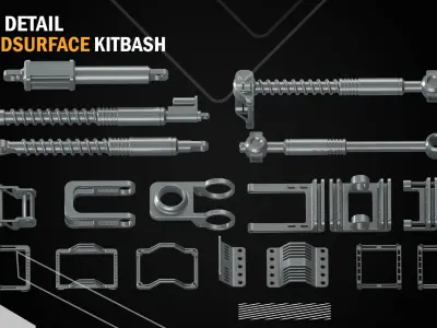 200 Detail Hard Surface Kitbash vol8 3D model