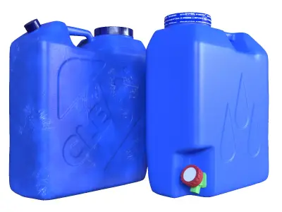 Square 5-Gallon Water Container Low-poly 3D model
