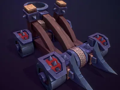 Stylized War Machines Low-poly 3D model