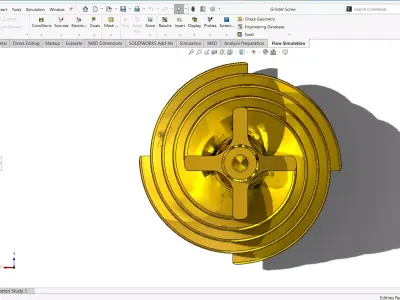 Helical Auger Screw Conveyor CAD Model SolidWorks 3D model