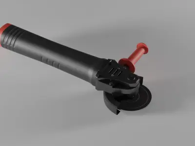 generic angle grinder Low-poly 3D model