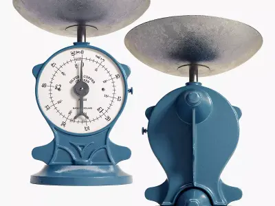 Vintage Cast Iron Weighing Scale 3D model