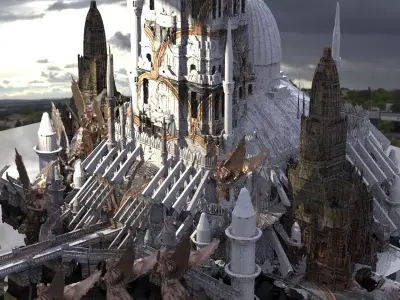 White Palace Emperors city 3 Kit bash 3D model