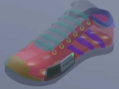 Piezoelectric battery charging shoe Free 3D model