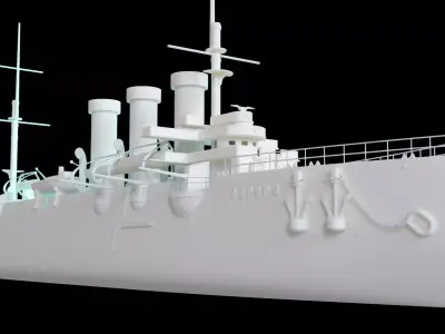 Warship Cruiser Aurora 3D print model