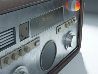 Vintage Old Radio 3D Model Free low-poly 3D model