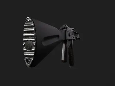 AK-74 low poly 3d model Low-poly 3D model