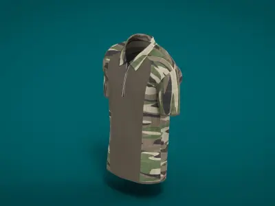 Military Outfit - T-shirt Low-poly 3D model order