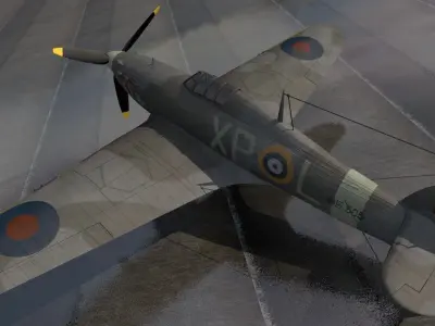 Hawker Hurricane Mk-2b 3D model