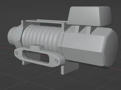 Low Poly Warn M12-S Winch Low-poly 3D model