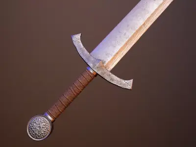 Medieval one-handed swords pack Low-poly 3D model