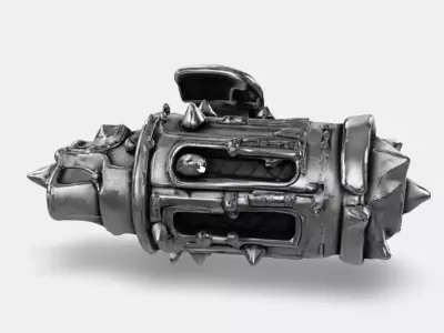 Sharp Steel Gauntlet Low-poly 3D model