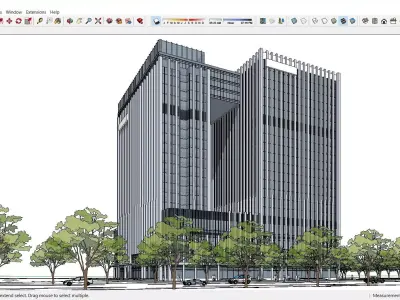 Sketchup Office building K2 3D model
