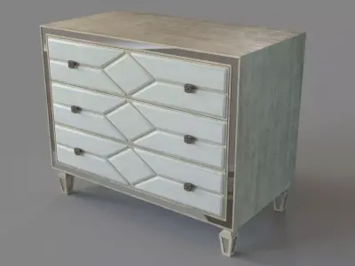 Bedroom Sanctuary Queen of Diamonds Bachelorette Chest 3D model