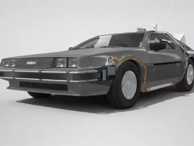 DeLorean Time Machine 3D model