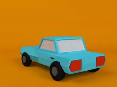 Low-poly car Free low-poly 3D model purchase