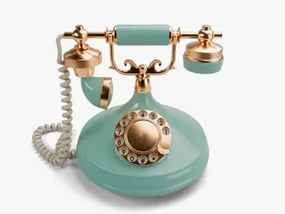 Vintage Art Deco Telephone 3D model