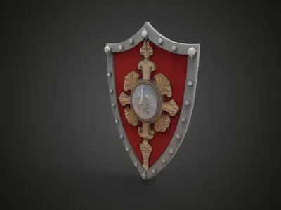 medieval shield 3D print model