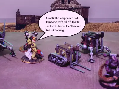 GRIMDARK FORKLIFT WALKER MONOPOSE Free 3D print model