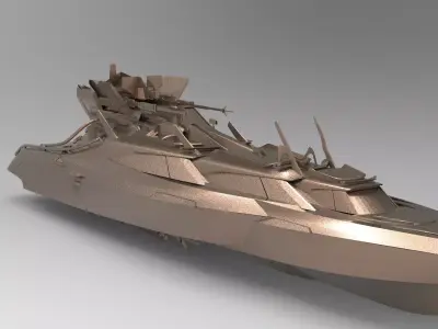 Cruise ship Advanced 5  3D model