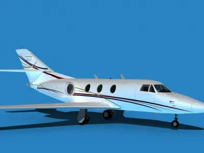 Dassault Falcon 10 V11 3D model