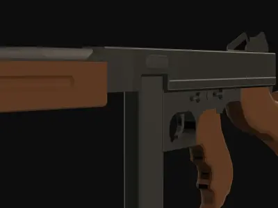Thompson M1A1 Low-poly 3D model