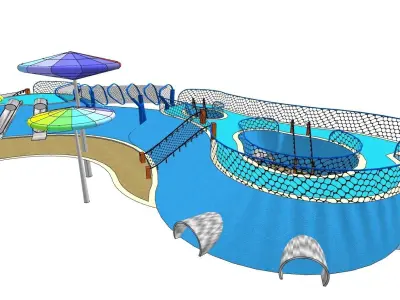 water park play area 3d model 3D model