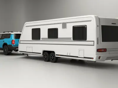  Toyota Land Cruiser 250 and Camping Caravan 