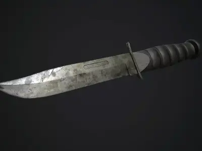 Knife Lowpoly 3D model with PBR Low-poly 3D model
