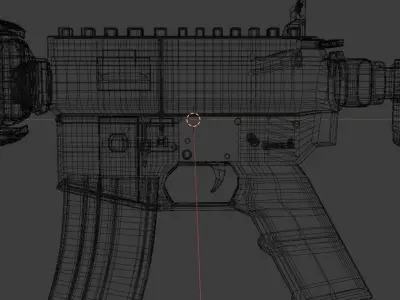 M4A4 Blender Model - R3dster 3D model