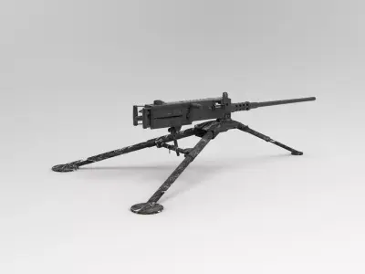  Browning M2 machine gun 3D model