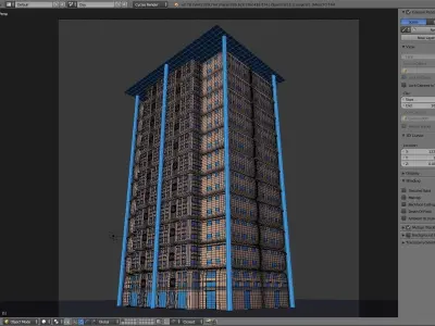 Sci-Fi 1 tall building - tall building 3D model