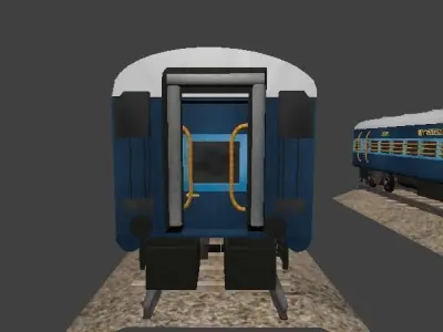 Indian ICF Train Coaches 3D model