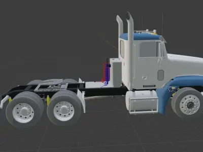  1997 Freightliner FLD 120 Day Cab 3D print model